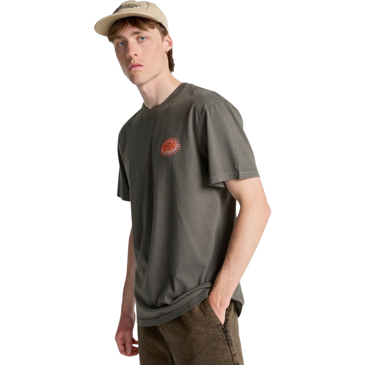 2026 Billabong Mens Burn Out T-Shirt EBYZT00505 - Pewter